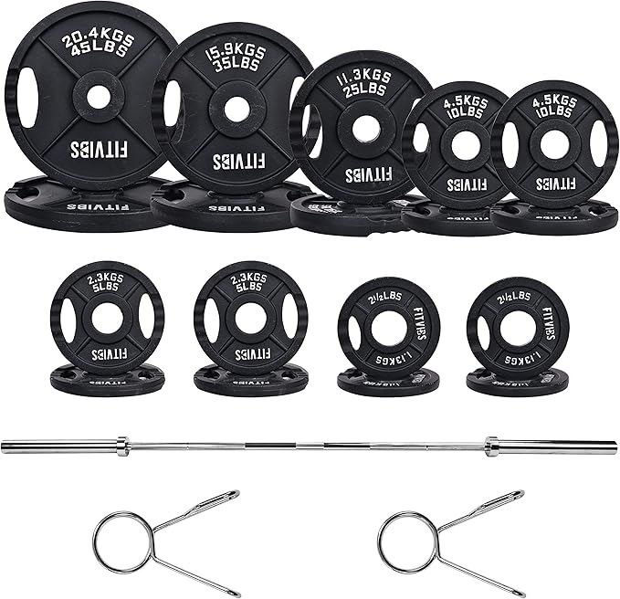 Signature Fitness Olympic Cast Iron Plate for Strength