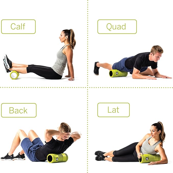 TRIGGERPOINT PERFORMANCE THERAPY GRID Foam Roller for Exercise (13-Inch), Lime