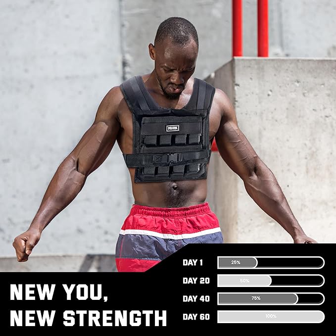 MVRK Weighted Vest Men 18lbs | 28lbs | 35lbs | 45lbs | 65lbs - Weighted Workout Vest With Removable Iron Weights, Heavy Duty Weighted Exercise Vest For Functional Training & Calisthenics - Weight Vest for Men and Women