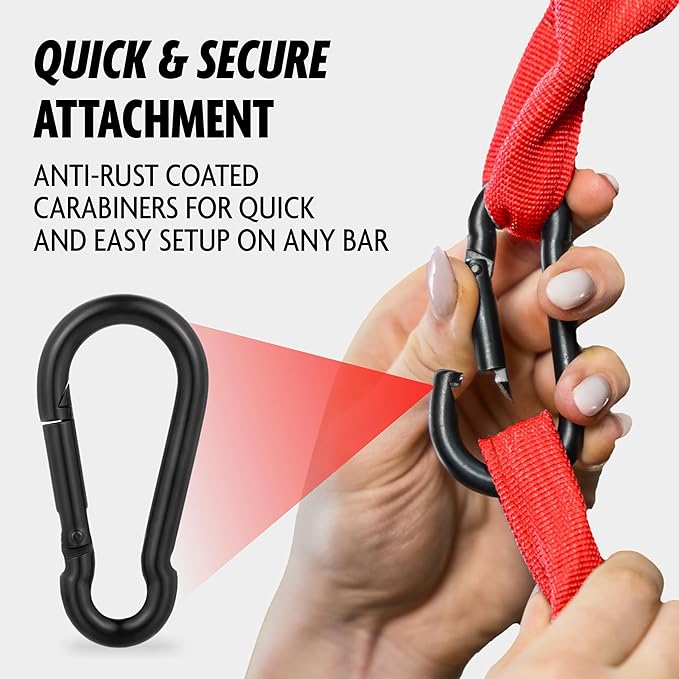 DMoose Fitness Hanging Ab Straps for Pull Up 2 Rust-Resistant
