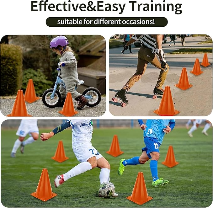Cones Sports for Kids 24 Pack 7 Inch