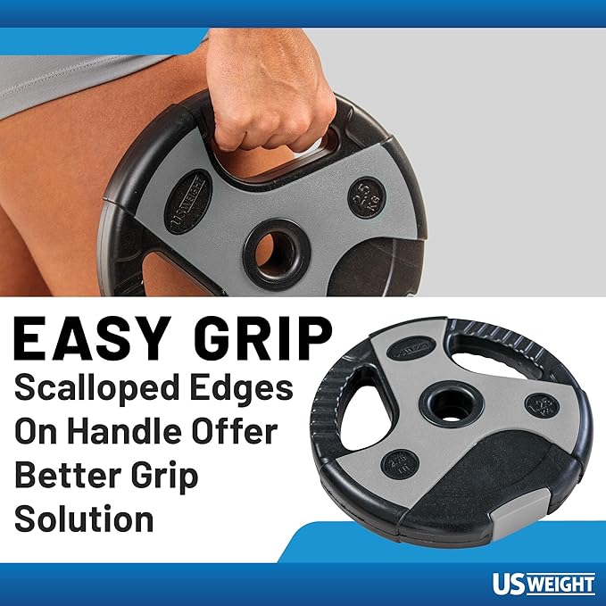 US Weight Barbell Weight Set for Home Gym with 55” padded Bar - Adjustable Weights for Exercise, Lifting, and to Build Muscle