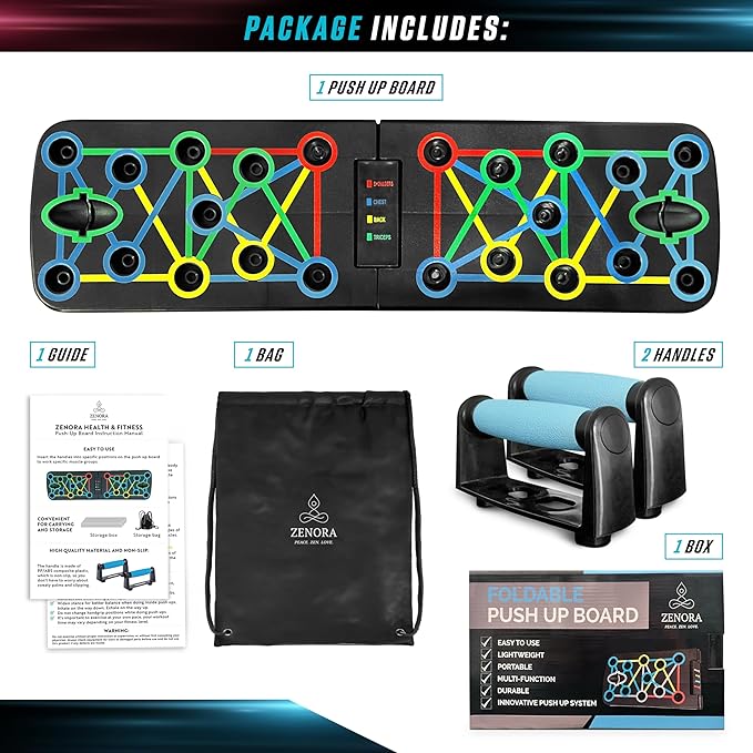 ZENORA Push Up Board 22-in-1 Push