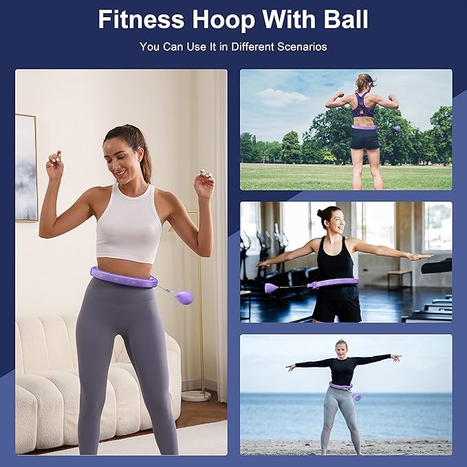 Weighted Workout Hoop for Adult Weight Loss - 50" Plus