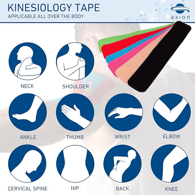 Kinesiology Tape PRECUT Mix Set | 120 Pre-Cut Multicolored Sport Tape Strips 10 x 2 in - on 6 Rolls | Waterproof • Skin-Friendly • Elastic | Kinesiology Tapes Ideal for Sports