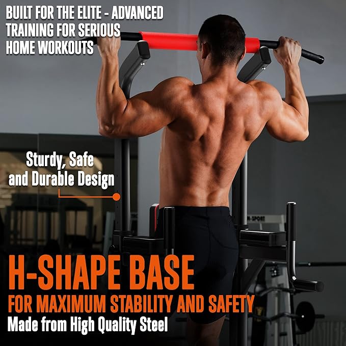 SQUATZ Pull-Up Workout Station with Bench - Multifunctional
