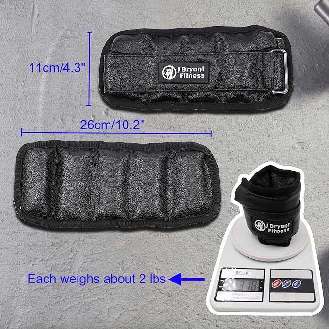 J Bryant Adjustable Wrist Weights 2 Pcs
