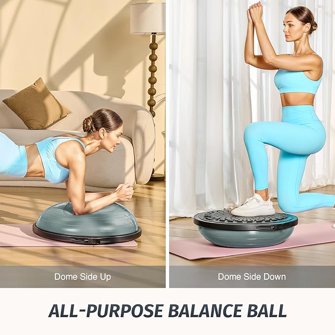 ZELUS 25in. Balance Ball 1500lb Inflatable 2 Bands,