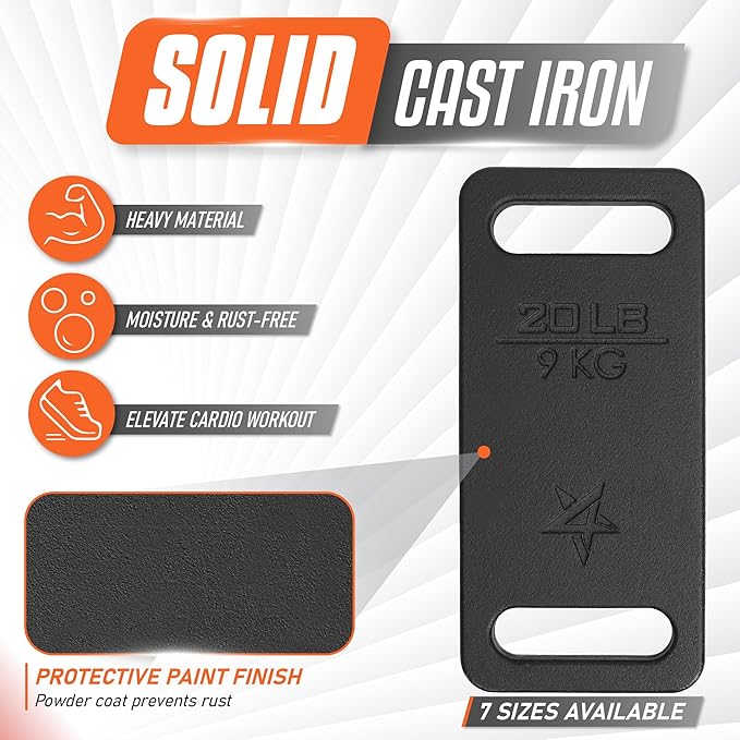 Yes4All Cast Iron Ruck Weight 10LB to 45LB