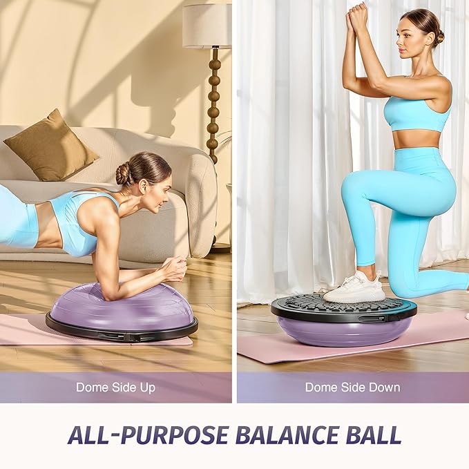 ZELUS 25in. Balance Ball 1500lb Inflatable 2 Bands,