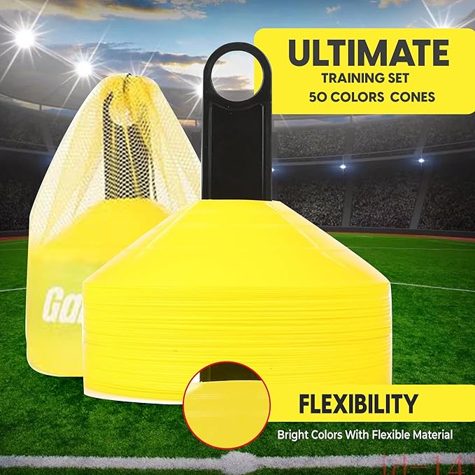 Soccer Disc Cones – Set of 50 Agility