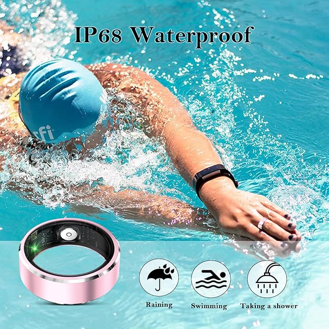 Smart Ring for Women Men-Wearable Fitness Tracker with Sleep Tracking Heart Rate Blood Oxygen Healthy Monitor Ring Activity Monitoring Steps Calories