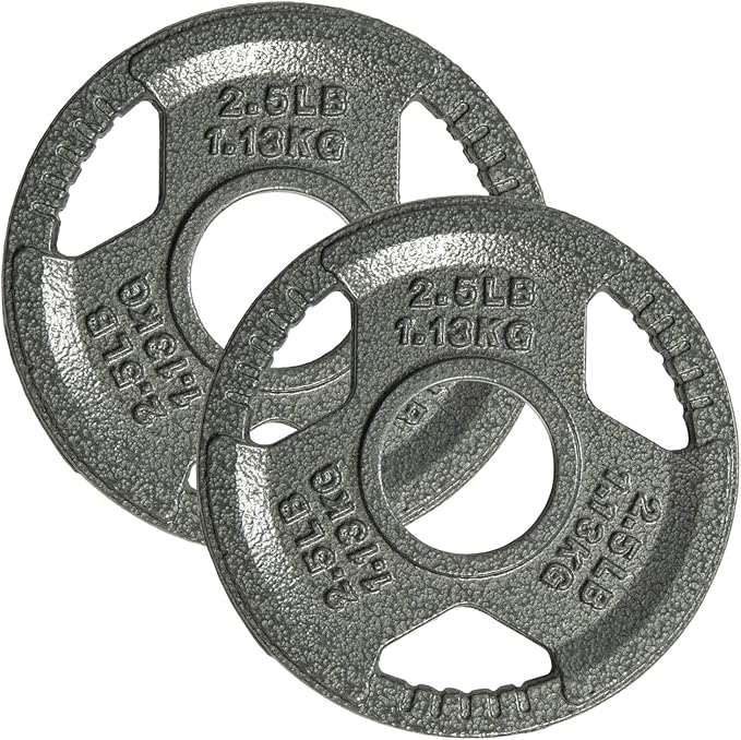 Yes4All Olympic Rubber Grip Plates for Barbell 2-Inch Weight