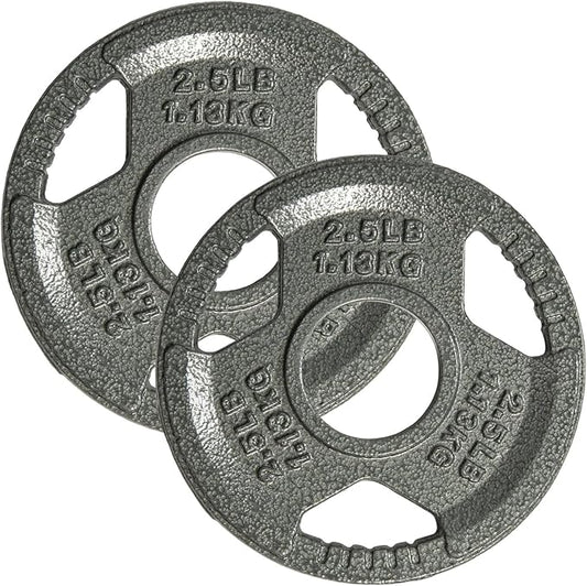 Yes4All Olympic Rubber Grip Plates for Barbell 2-Inch Weight
