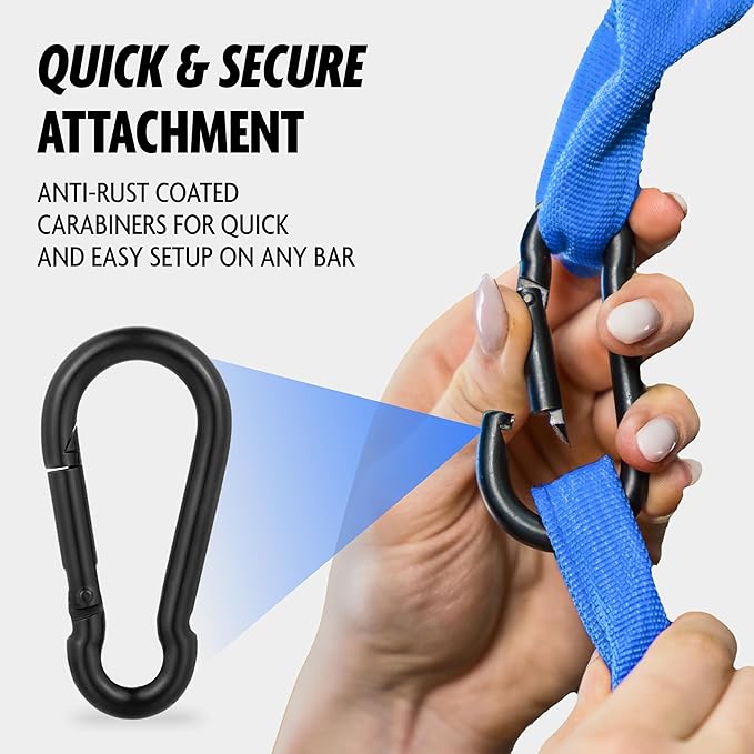 DMoose Fitness Hanging Ab Straps for Pull Up 2 Rust-Resistant