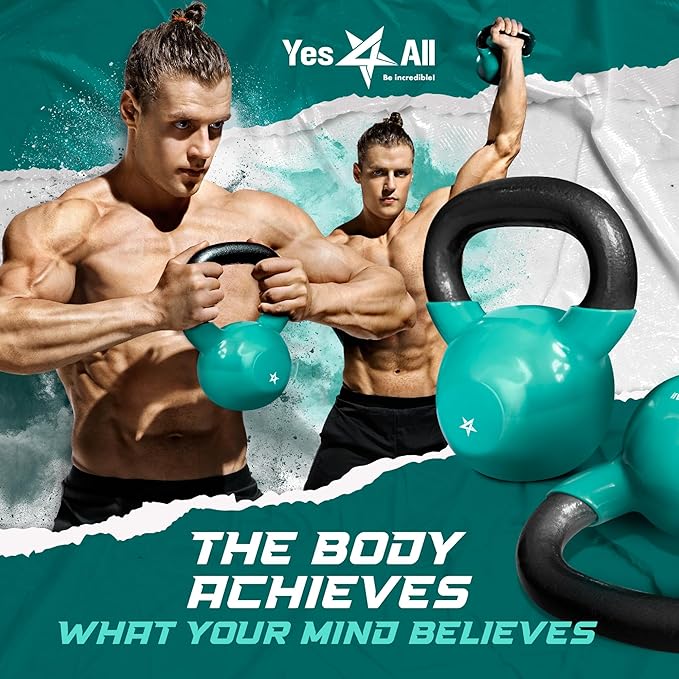Yes4All Combo Kettlebells Vinyl Coated Weight Sets Great