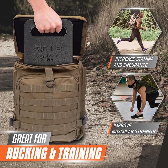 Yes4All Cast Iron Ruck Weight 10LB to 45LB