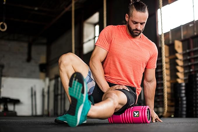 TRIGGERPOINT PERFORMANCE THERAPY GRID Foam Roller for Exercise (13-Inch), Pink