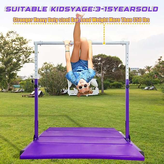 Gymnastic Bar for Kids Gymnastic Kip Bar Horizontal 3-15 Years