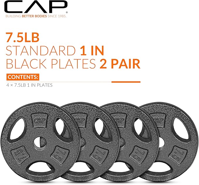 CAP Barbell Standard 1-Inch Grip Weight Plates