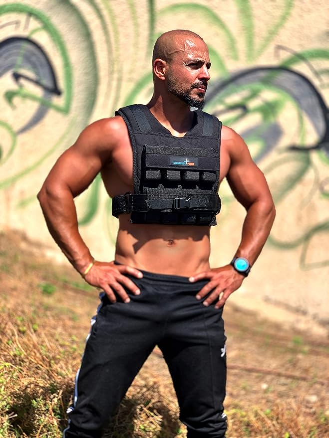 Weighted Vest 6lb, 10lb, 12lb, 25lb, 35lb, 45lb, 60lb Removable Iron Weights for Men and Women Workout for Calisthenics and Fitness Sport Training