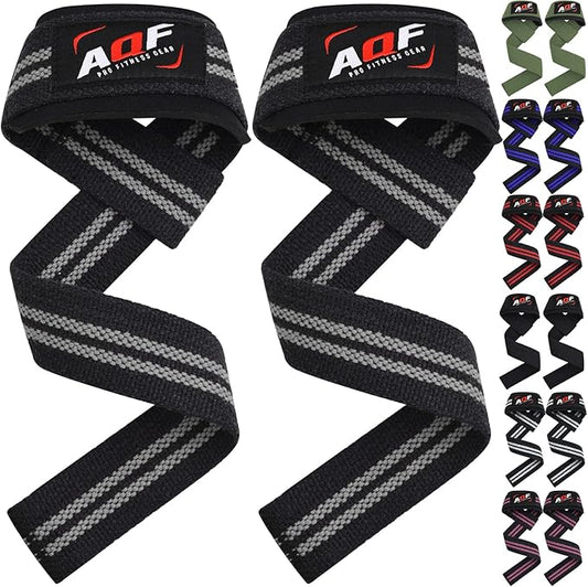 Lifting Wrist Straps for Weightlifting, Powerlifting & Deadlifts – 23” Neoprene Padded Cotton Straps for Strength Training & Gym Workouts - Maximum Grip Support for Men & Women