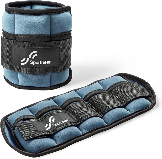 Sportneer Adjustable Ankle Weights 1 Pair 2 4 6 8 8 10 10 Lbs Jogging,1-5 lbs 1 Pair 2-10 lbs