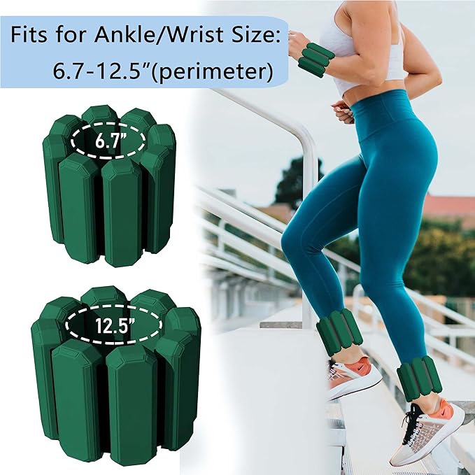 Pilates Wrist And Ankle Weights For Women At Home 1 lb 2 For