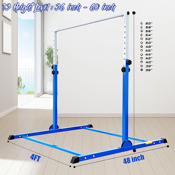 Gymnastic Bar for Kids Gymnastic Kip Bar Horizontal 3-15 Years
