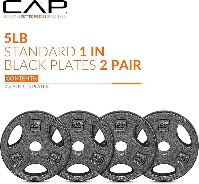 CAP Barbell Standard 1-Inch Grip Weight Plates