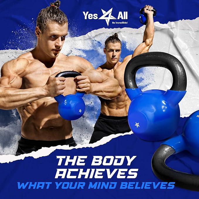 Yes4All Combo Kettlebells Vinyl Coated Weight Sets Great