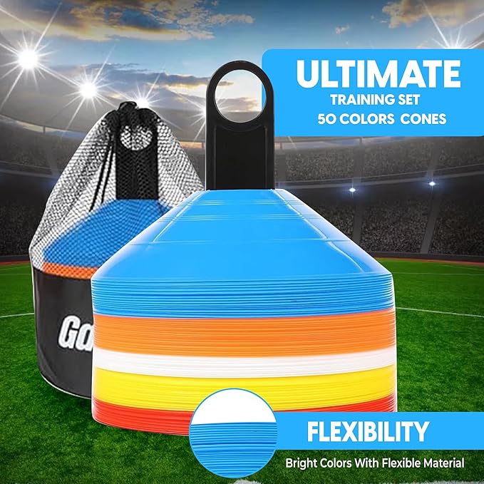 Soccer Disc Cones – Set of 50 Agility