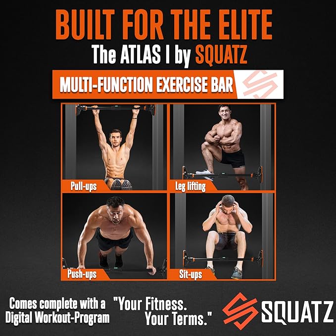 SQUATZ Adjustable Pull-Up & Chin-Up Bar-