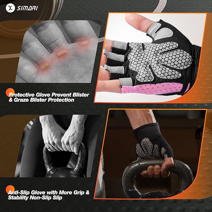SIMARI Breathable Workout Gloves for Men and Women