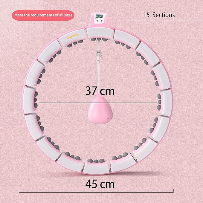 Weighted Exercise Hoops for Adults Weight Loss Hoop,8 Sections