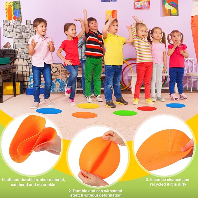 Jexine 36 Pcs Non Slip Poly Spot Markers