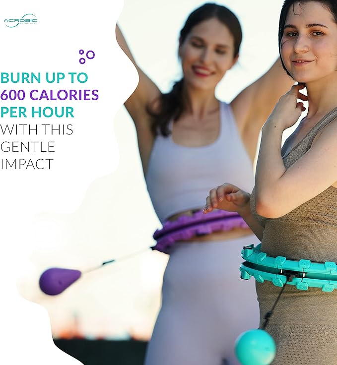Smart Weighted Exercise Hoop Hoop,24 Section 360° Auto