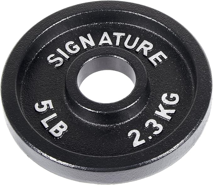 Signature Fitness Deep Dish 2-Inch Olympic Cast Iron
