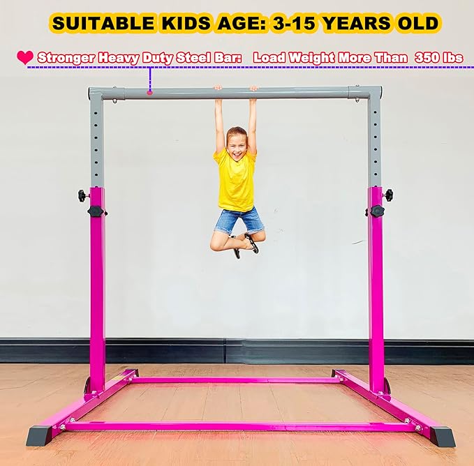 Gymnastic Bar for Kids Gymnastic Kip Bar Horizontal 3-15 Years
