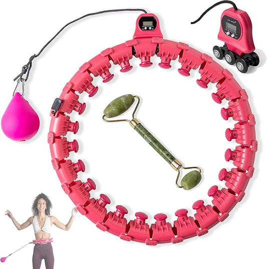 Weighted Smart Hula Hoops for Adults Weight Loss 2 in 1 Abdomen 24 Detachable
