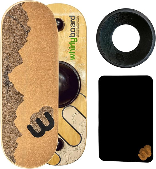 Wide Standing Desk Balance Board with Standing Desk Mat and Stabilizing Ring - Anti-Fatigue Balance Board for Standing Desks