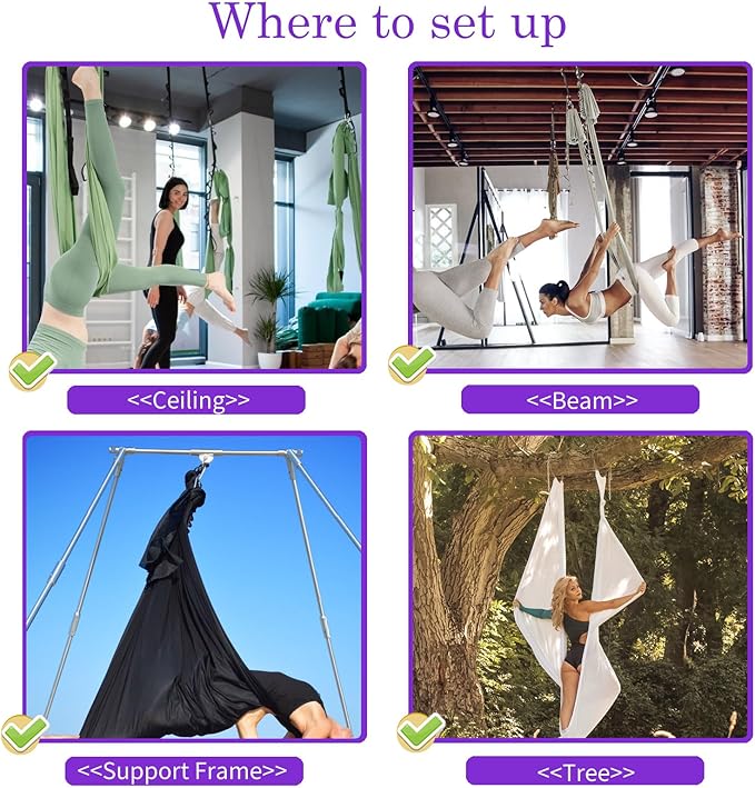 PRIOR FITNESS 5M Aerial Yoga Hammock Yoga Swing