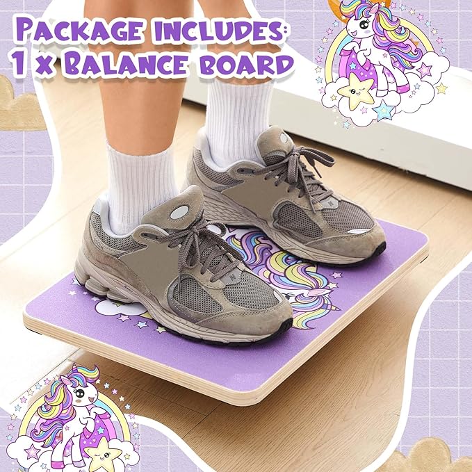 Wooden Balance Board 360° Rotation with Crossed Base Wobble Board for Physical Therapy,standing Desk,core Strength - Children Easter Gift