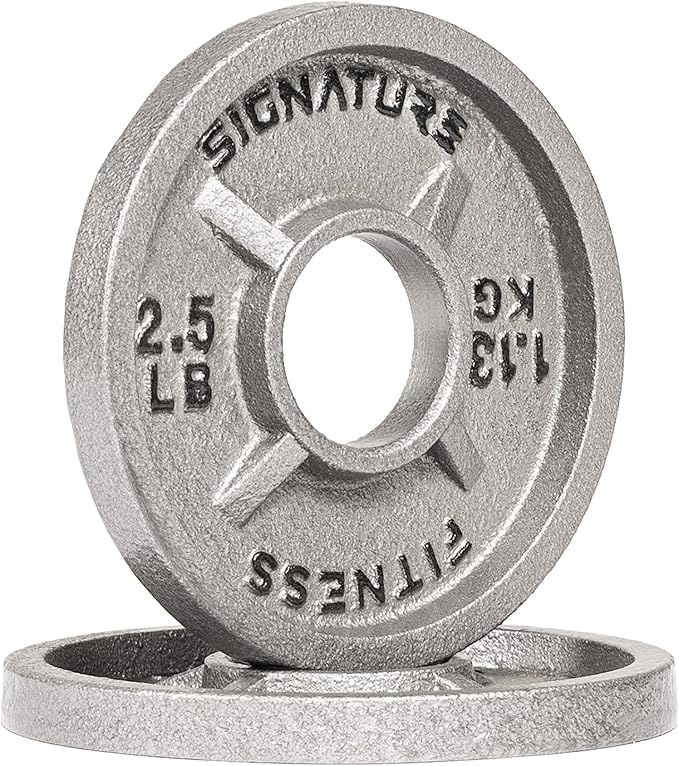 Signature Fitness Deep Dish 2-Inch Olympic Cast Iron