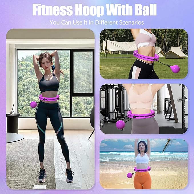 Infinity Weighted Fitness Circle for Adults 32 Detachable