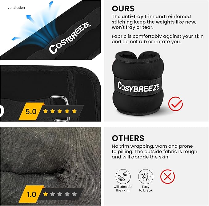 Ankle Weights for Women Men 1 2 3 4 6 6 8 8 10 10 LBS
