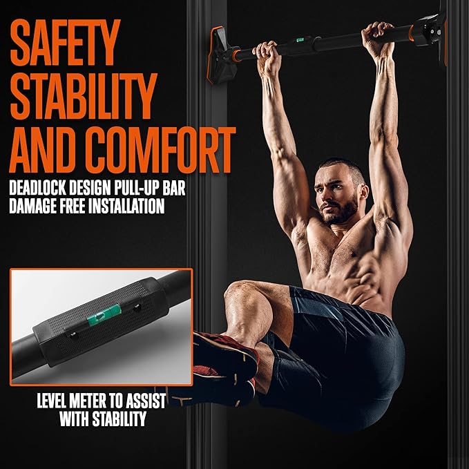 SQUATZ Adjustable Pull-Up & Chin-Up Bar-
