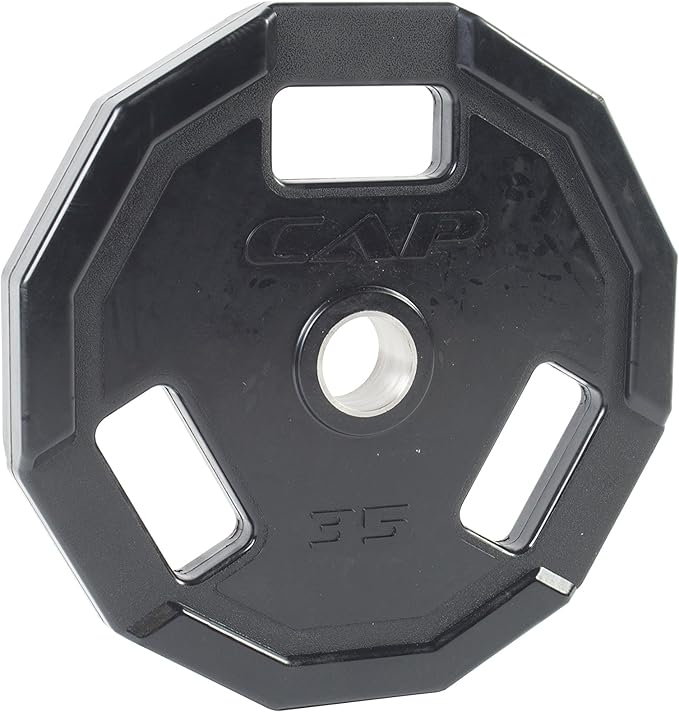 CAP Barbell 12-Sided Rubber Olympic Grip Weight Plates