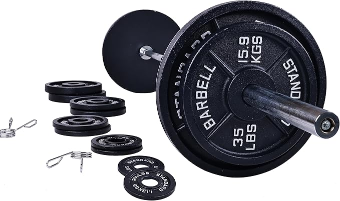 Signature Fitness Olympic Cast Iron Plate for Strength