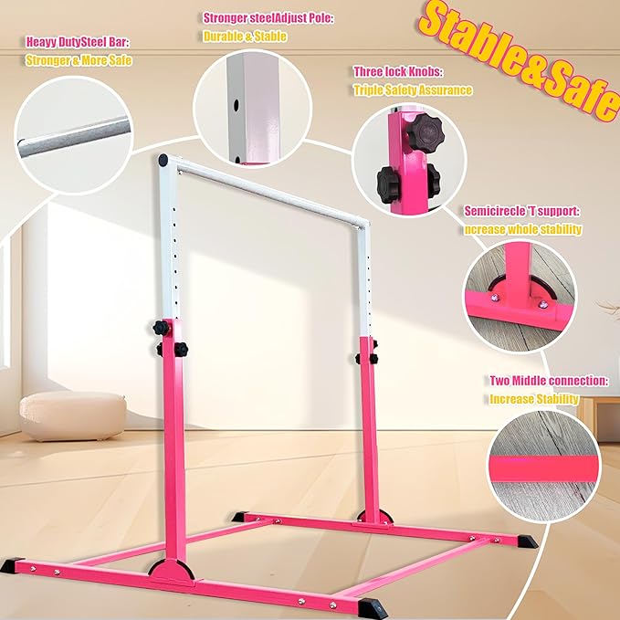 Gymnastic Bar for Kids Gymnastic Kip Bar Horizontal 3-15 Years